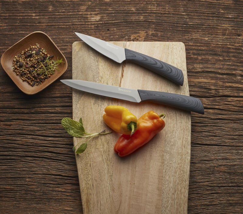 Hampton Forge Tomodachi HMC01A612C Raintree Ash â€“ 3 Piece Knife Set with Matching Blade Guards - Image 4